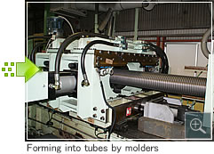 Forming into tubes by molders